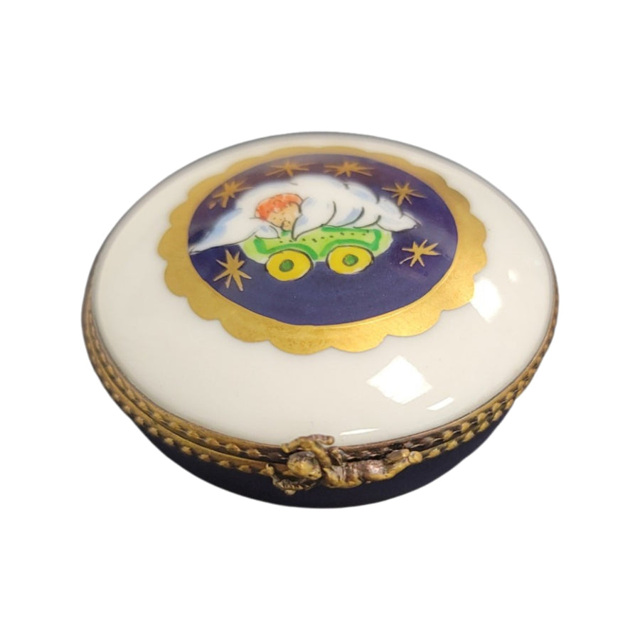 Baby Pram Limoges Pill Box Porcelain Limoges baby traditional French Trinket Box