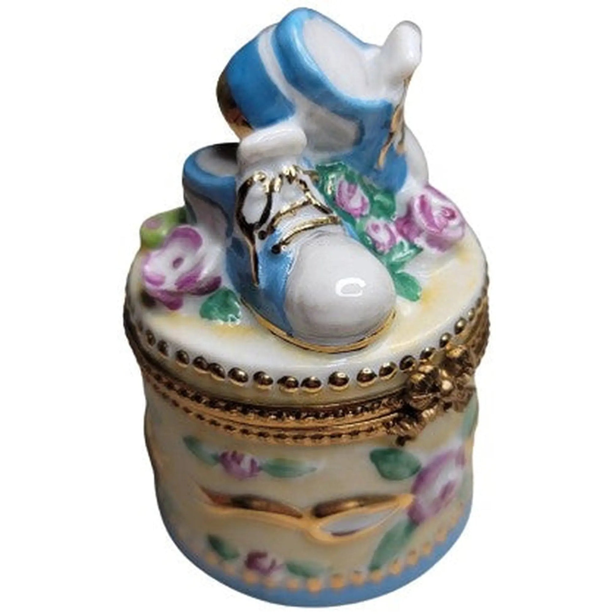 Baby Shoes Limoges Trinket Box Porcelain Limoges baby limoges box babies maternity French Trinket Box