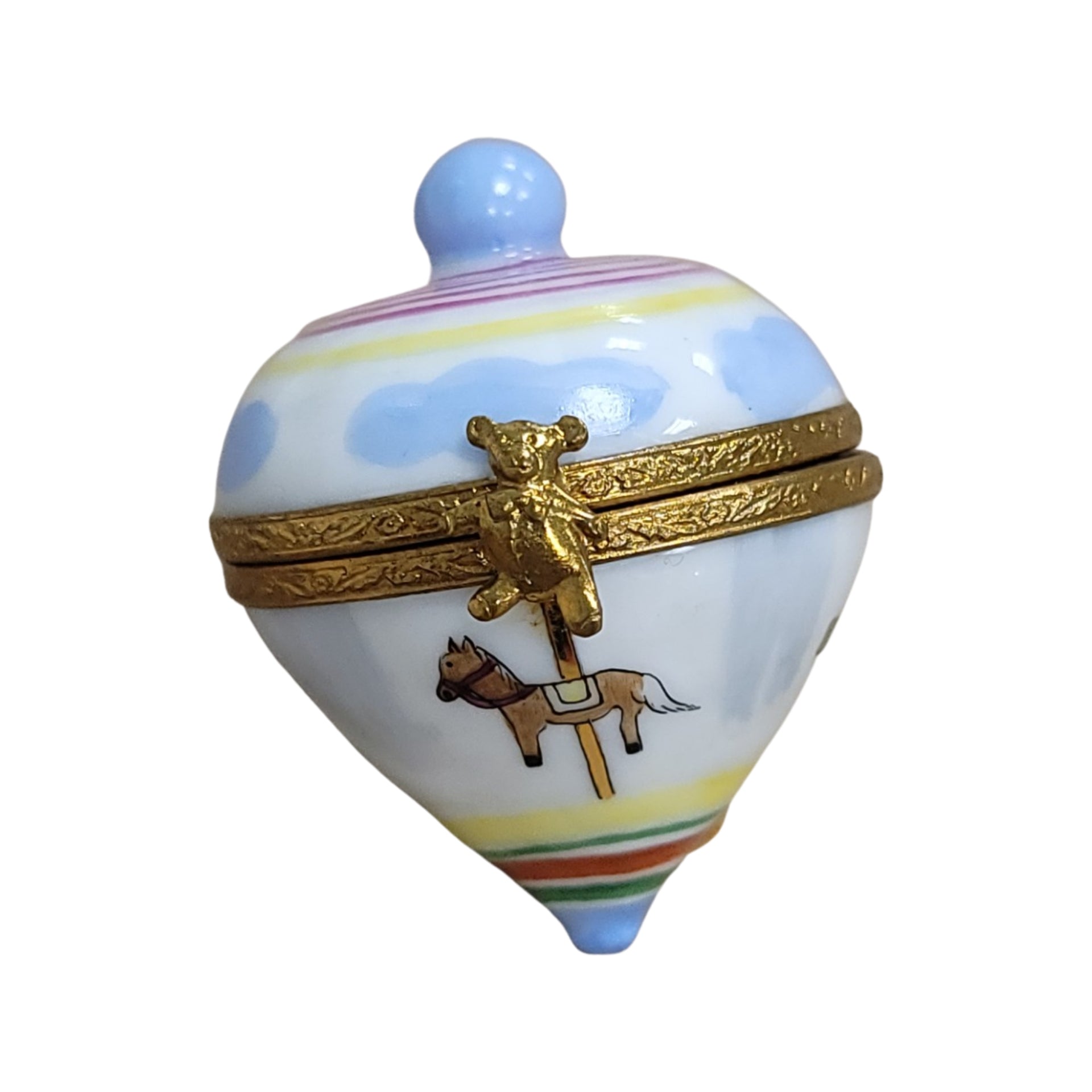 Baby Spinning Top Limoges Box Porcelain Limoges Limoges Boxes baby figurine maternity French Trinket Box