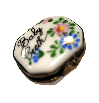 Baby Teeth Keepsake Box Porcelain Limoges Baby French Trinket Box