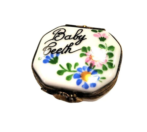Baby Teeth Keepsake Box Porcelain Limoges Baby French Trinket Box