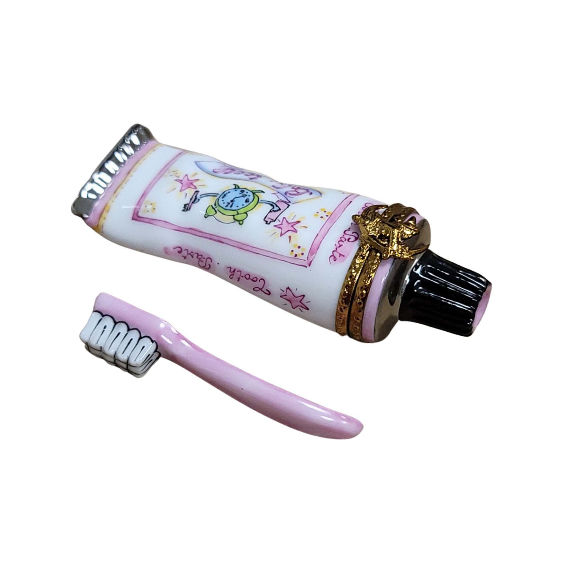 Baby Toothpaste Limoges Box Porcelain Limoges Baby French Trinket Box