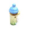 Baby With Blue Bottle Figurine Porcelain Limoges Limoges Boxes baby figurine maternity French Trinket Box