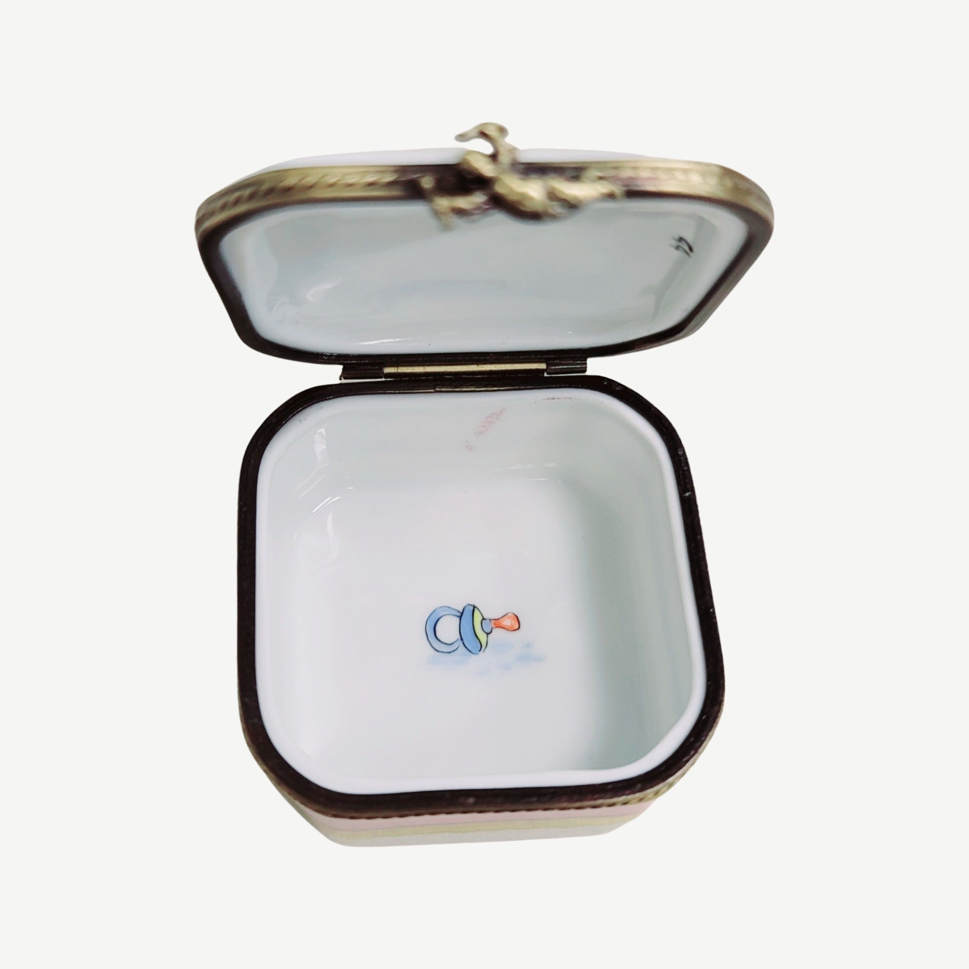 Baby in Pram Limoges Box Porcelain Limoges baby traditional French Trinket Box