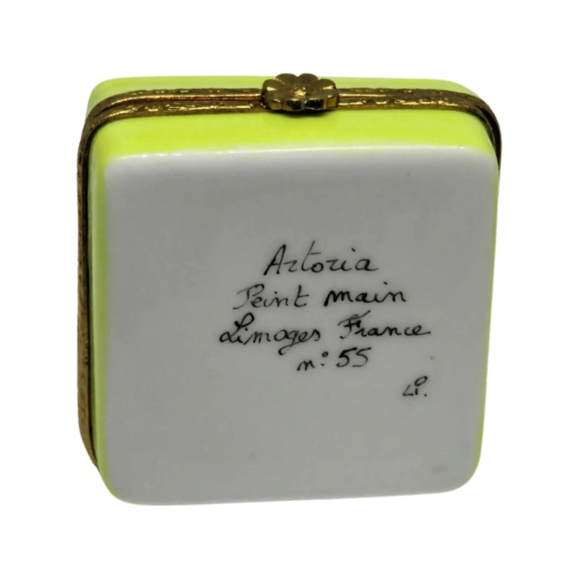 Baby w Blocks Porcelain Limoges Babies Figurine French Trinket Box