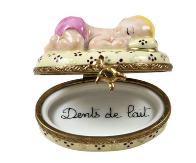 Pink Baby Sleeping Authentic Limoges Box