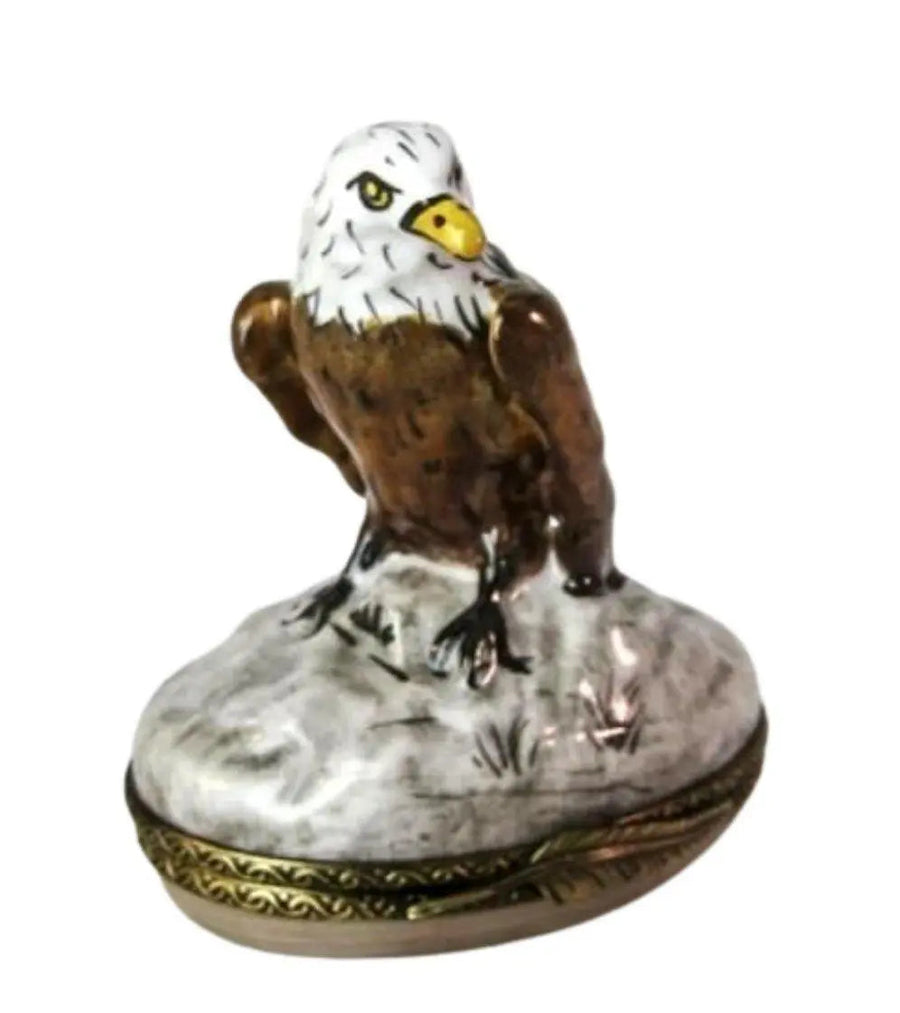 Bald Eagle Porcelain Limoges bird limoges boxes French Trinket Box