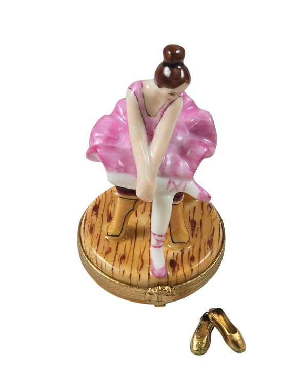 Ballerina Pink Dress Brown Hair