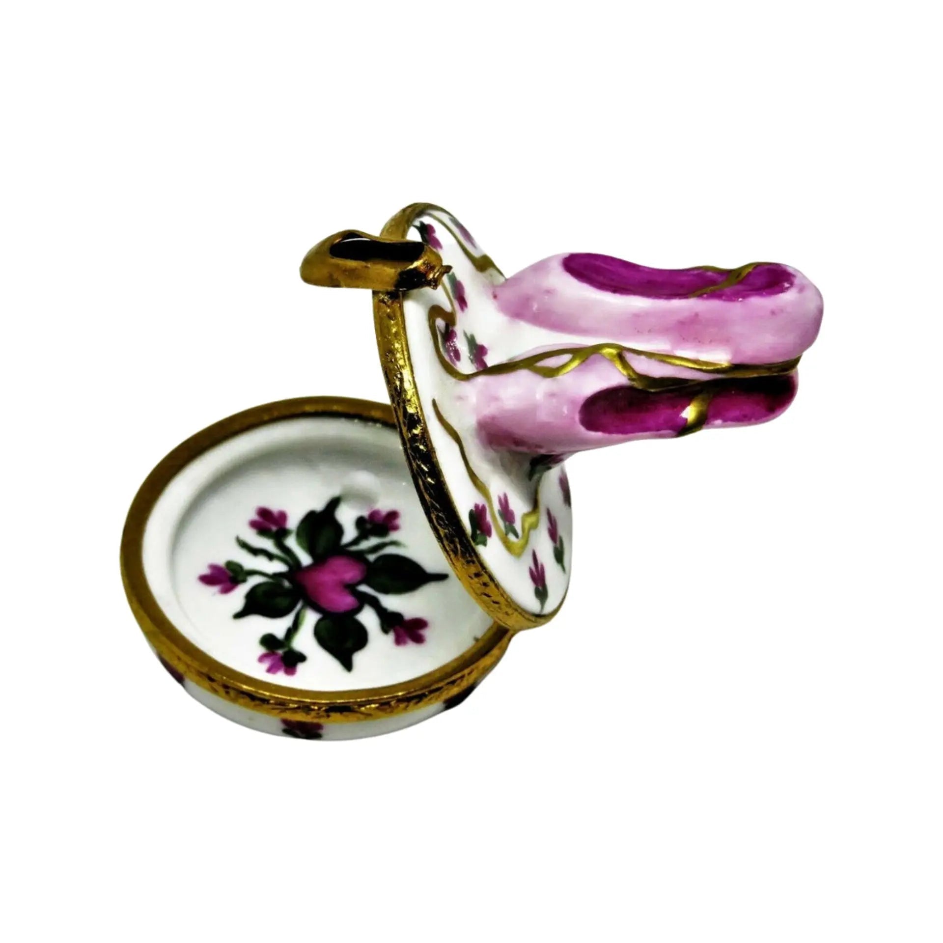 Ballerina Slippers Porcelain Limoges Dance French Trinket Box