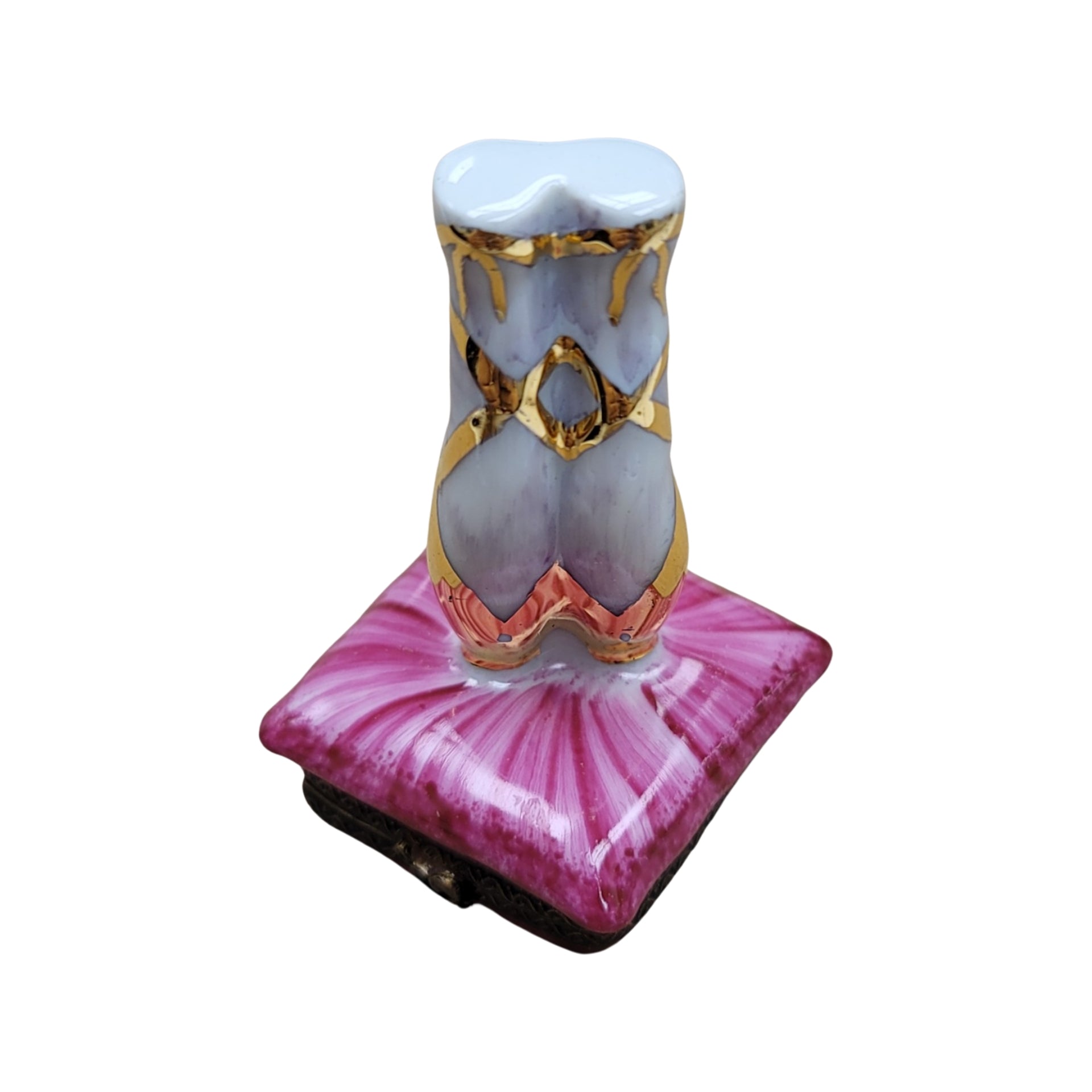 Ballerina Slippers Limoges Box Porcelain Limoges art dance French Trinket Box