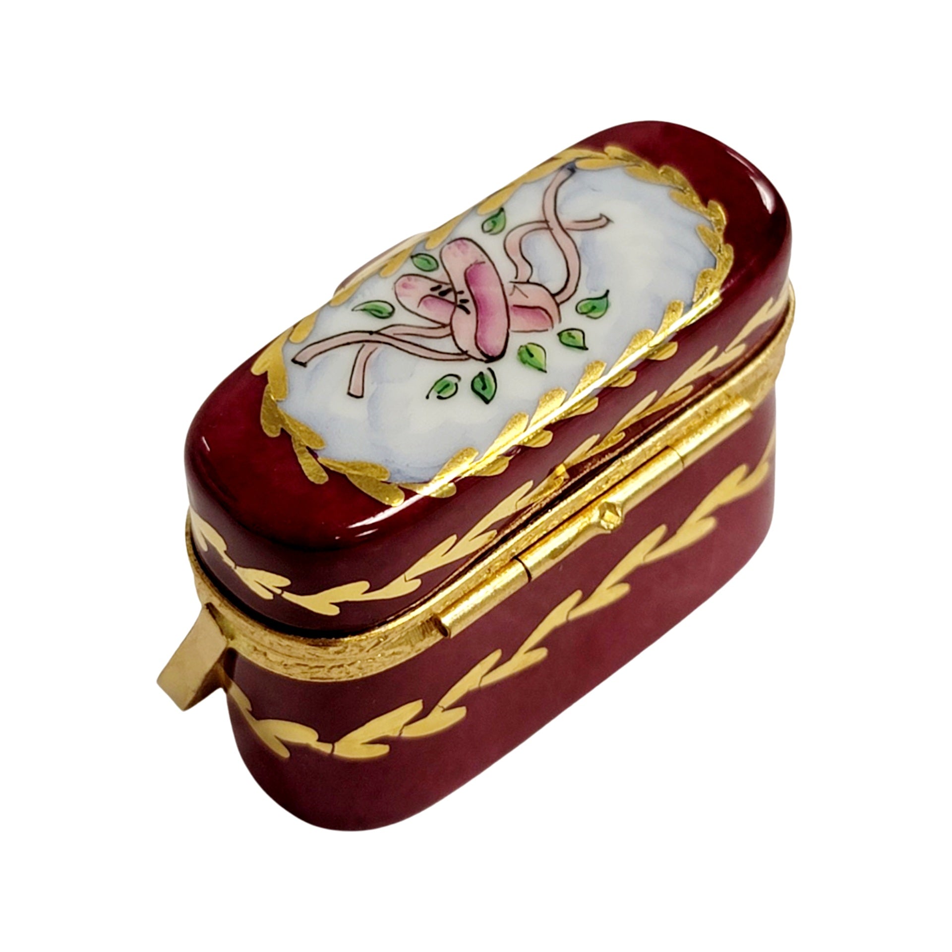 Ballerina Slippers Limoges Box Porcelain Limoges Dance bags fine art French Trinket Box