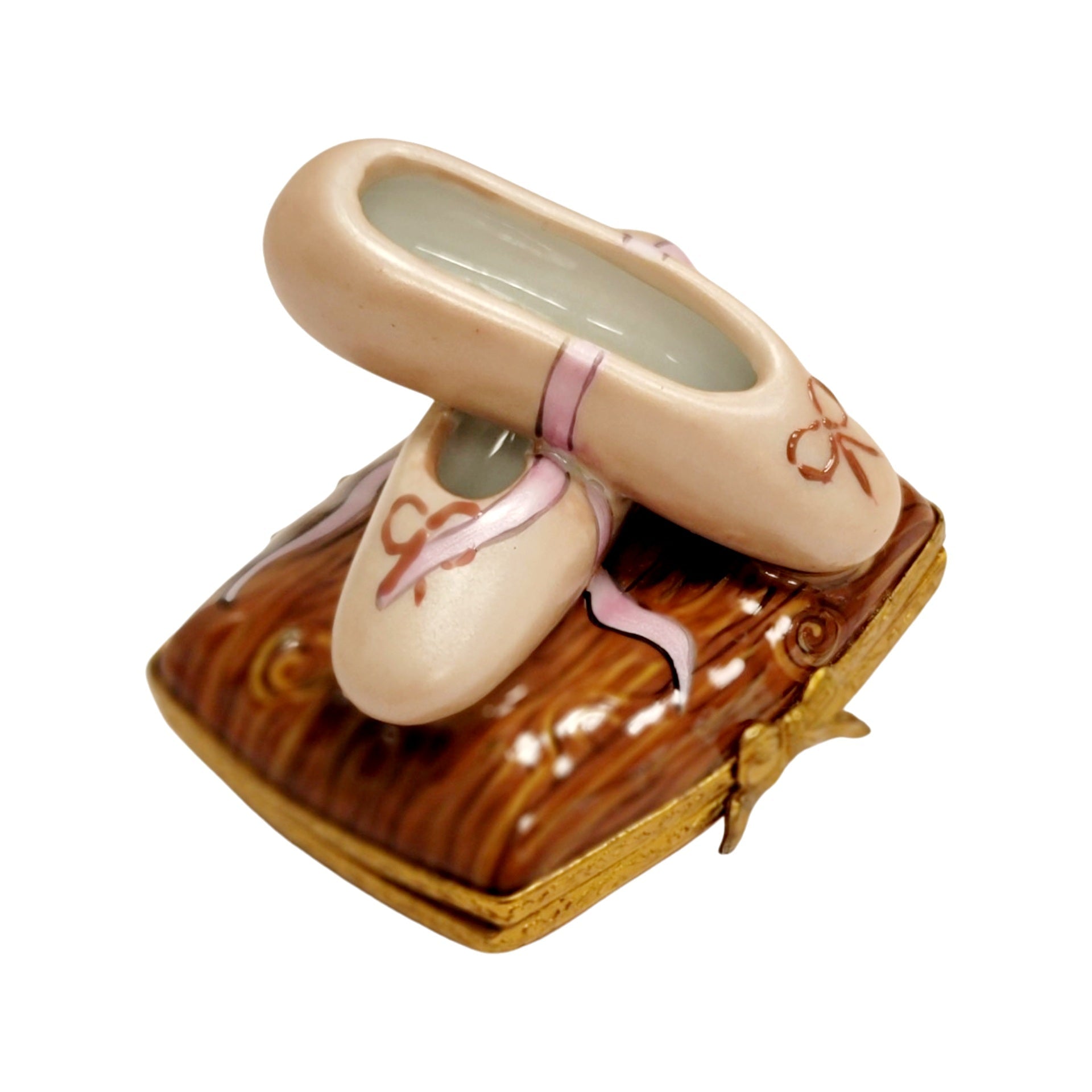Ballerina Slippers Limoges Box Porcelain Limoges art dance French Trinket Box