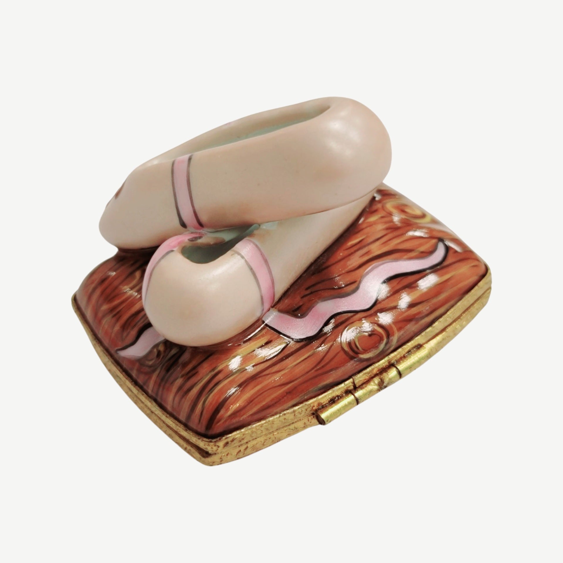 Ballerina Slippers Limoges Box Porcelain Limoges art dance French Trinket Box