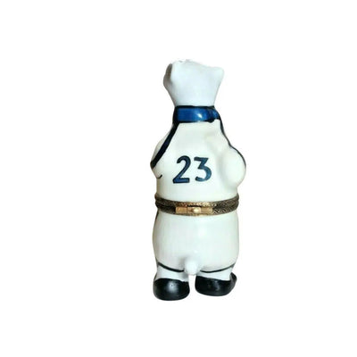 Baseball Polar Bear Porcelain Limoges bear sports French Trinket Box