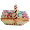 Basket w Flowers From Garden Porcelain Limoges Flowers Garden French Trinket Box
