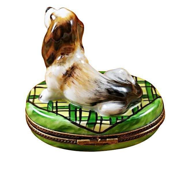 Basset Hound Dog limoges box Porcelain Limoges French Trinket Box