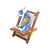 Beach Chair Seahorse Figurine Porcelain Limoges beach ocean French Trinket Box