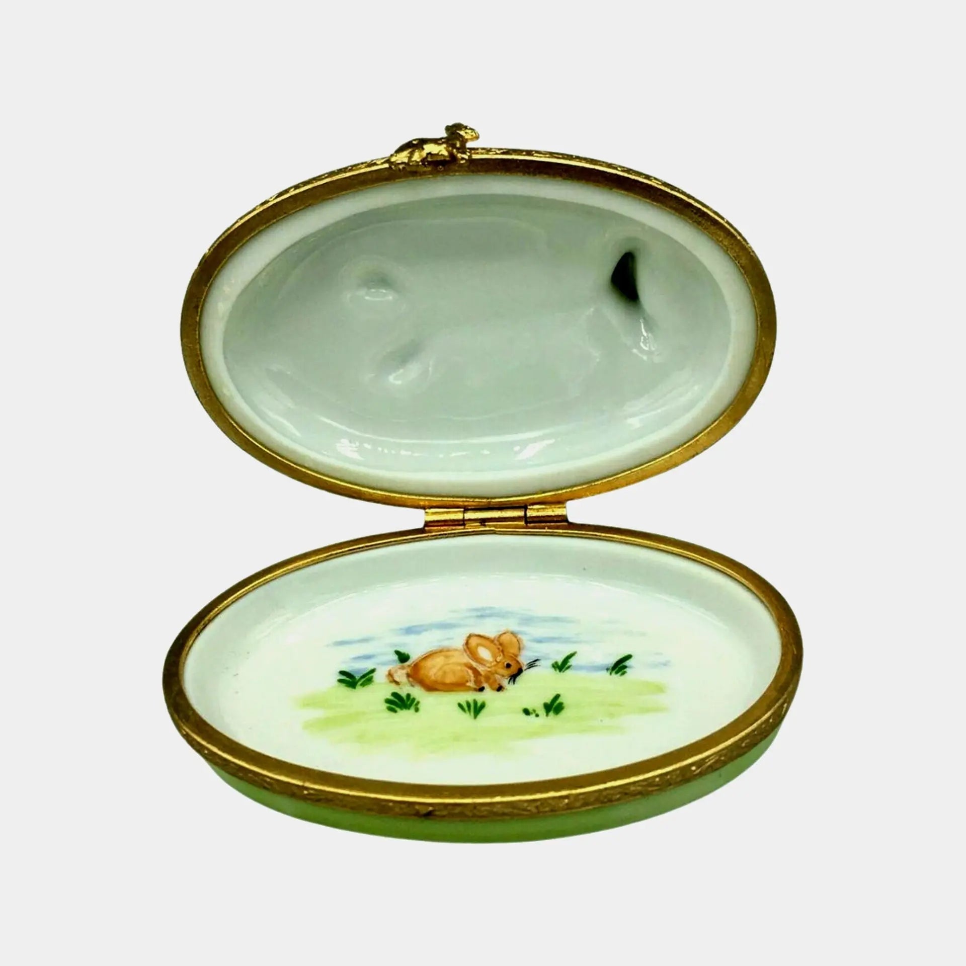 Beagle Dog Porcelain Limoges Dog French Trinket Box