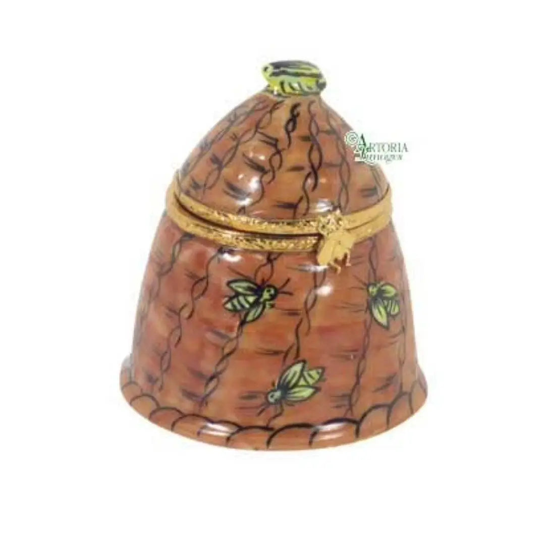 Beehive Porcelain Limoges Bugs Garden French Trinket Box