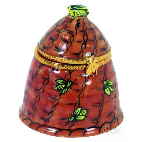 Beehive Porcelain Limoges Bugs Garden French Trinket Box