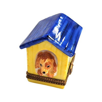 Big Dog Luxury Limoges Box Porcelain Limoges Dog Winter French Trinket Box