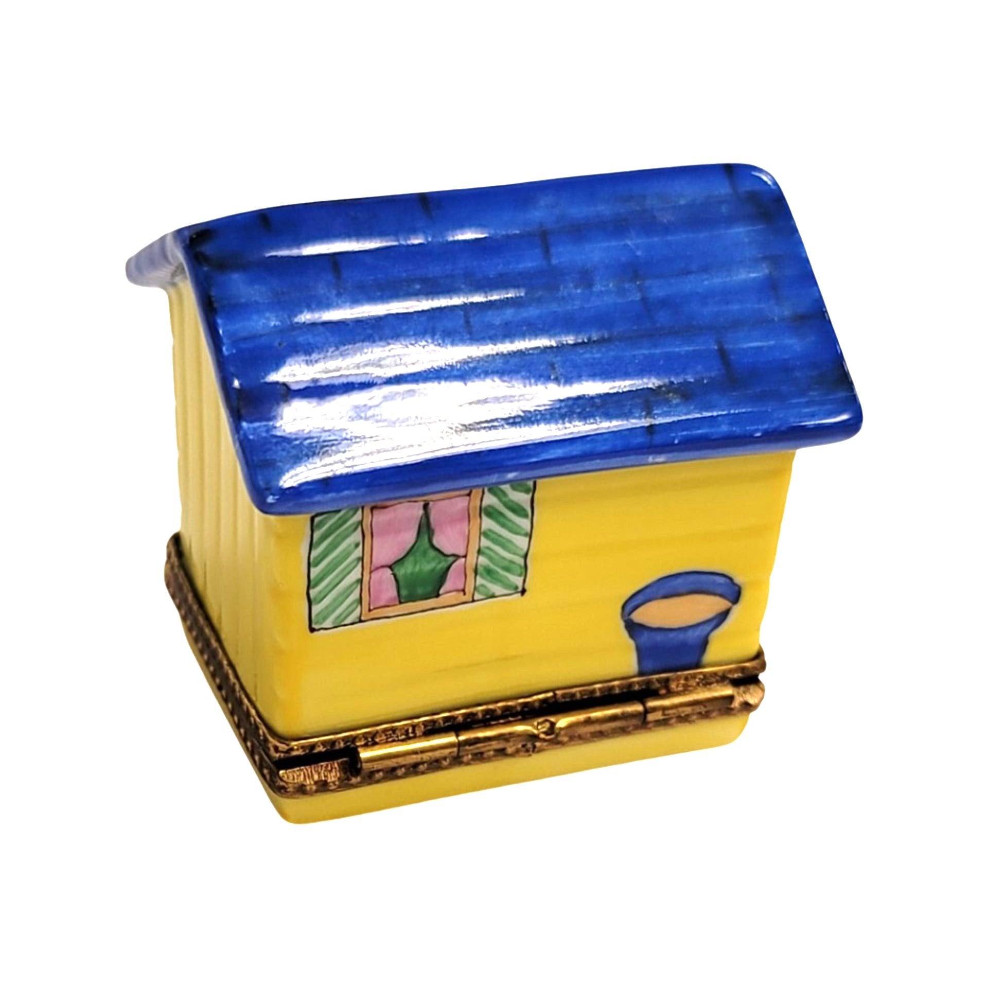 Big Dog Luxury Limoges Box Porcelain Limoges Dog Winter French Trinket Box