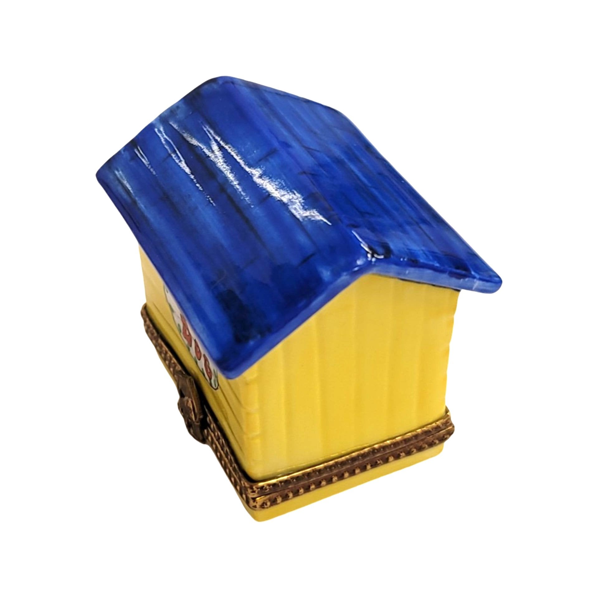 Big Dog Luxury Limoges Box Porcelain Limoges Dog Winter French Trinket Box