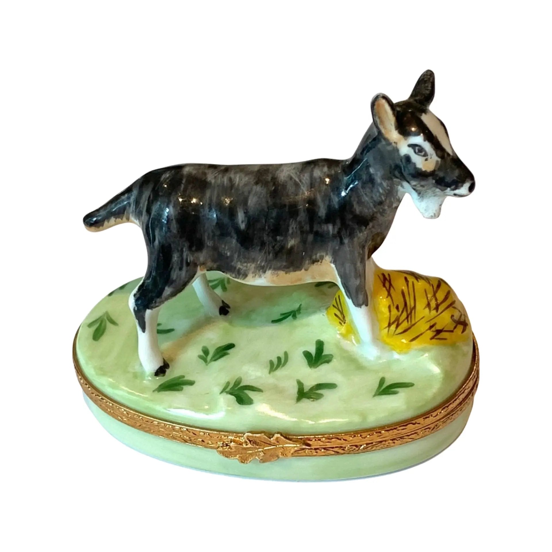 Billy Goat Porcelain Limoges Farm Animals French Trinket Box