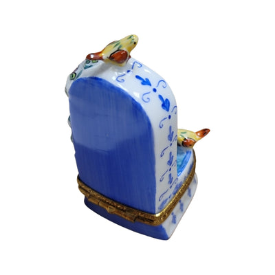 Bird Adorned Fountain Figurine Porcelain Limoges garden Limoges Box French Trinket Box