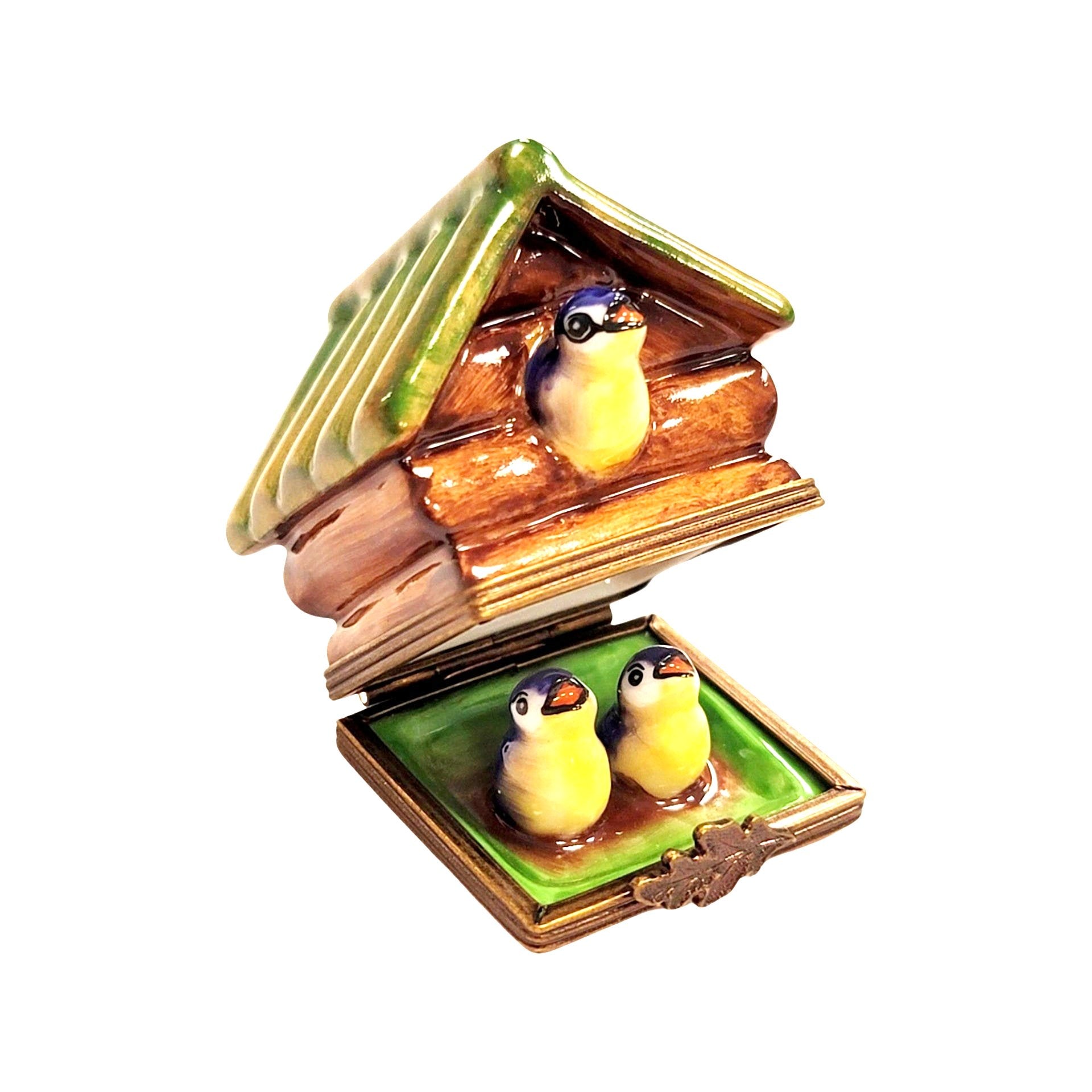 Bird House Trinket Box Porcelain Limoges Limoges Box birds garden French Trinket Box