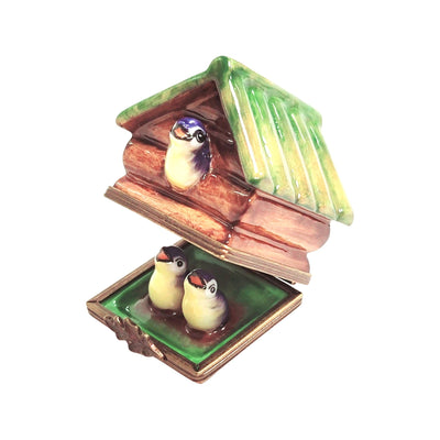 Bird House Trinket Box Porcelain Limoges Limoges Box birds garden French Trinket Box