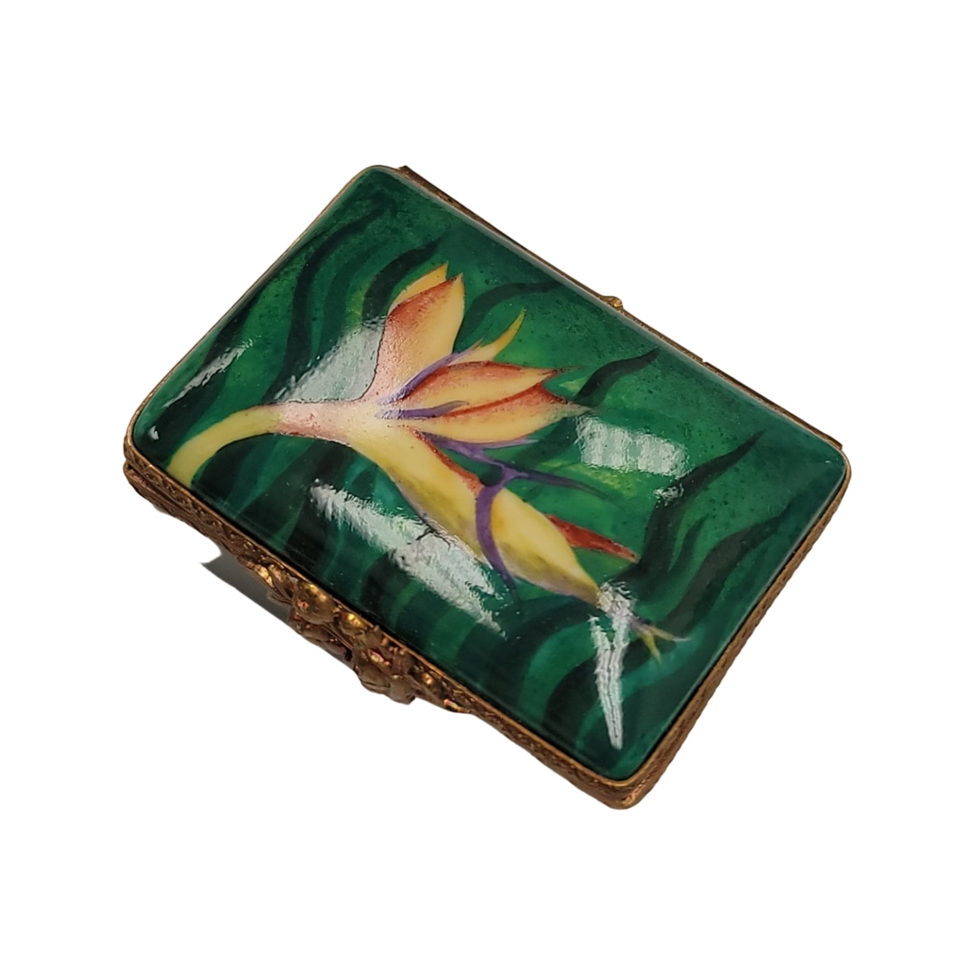 Bird of Paradise Limoges Box Porcelain Limoges garden traditional Limoges Boxes French Trinket Box