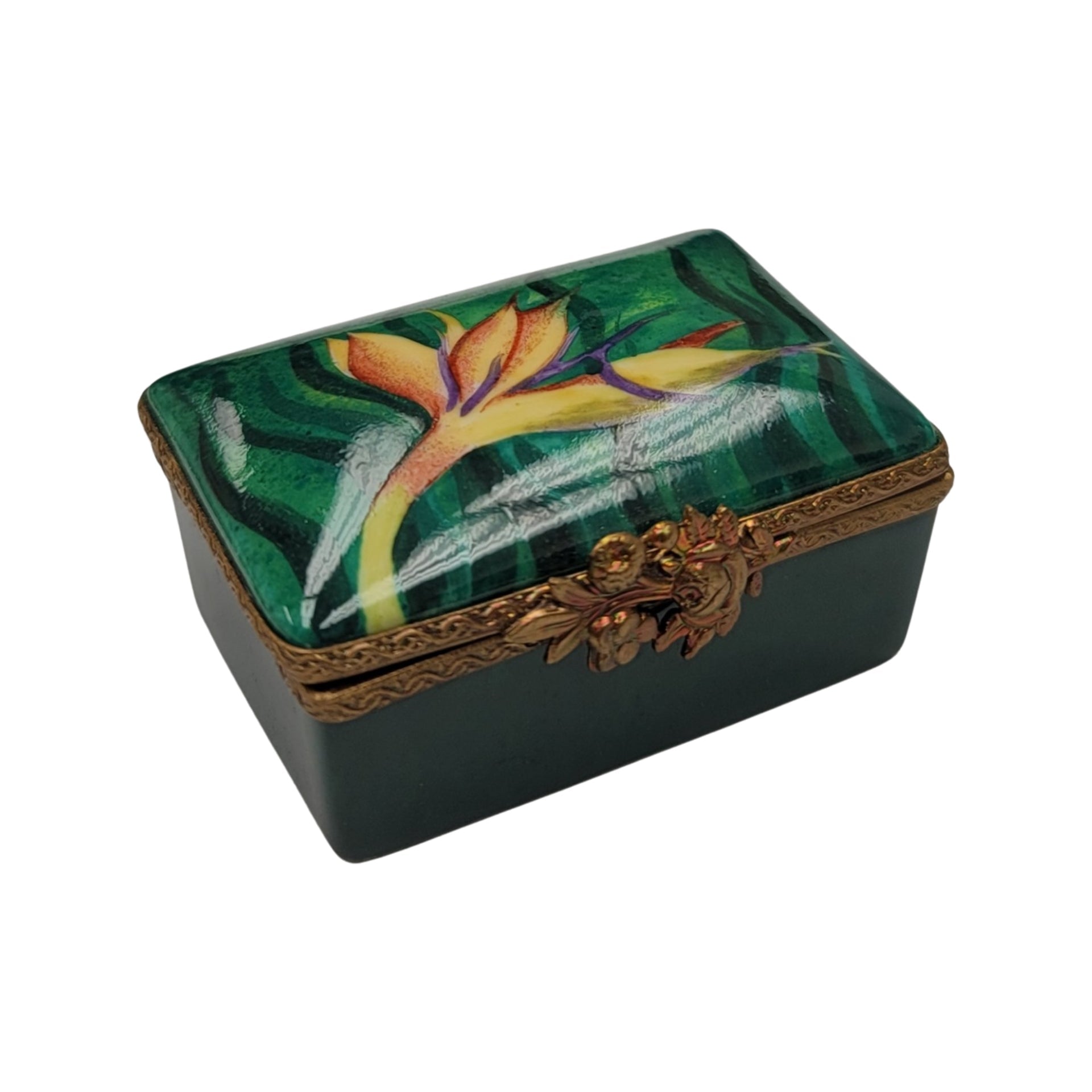 Bird of Paradise Limoges Box Porcelain Limoges garden traditional Limoges Boxes French Trinket Box
