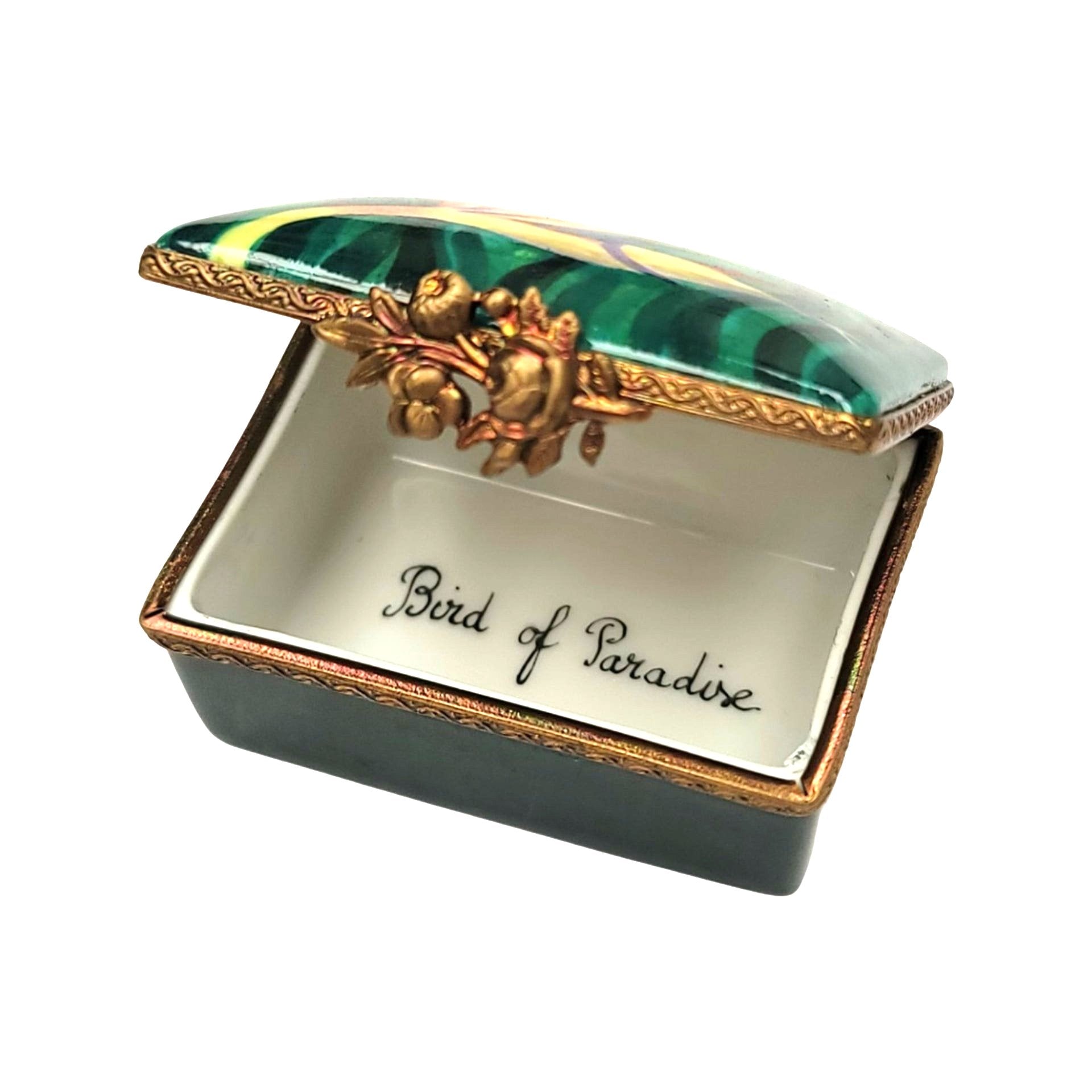 Bird of Paradise Limoges Box Porcelain Limoges garden traditional Limoges Boxes French Trinket Box