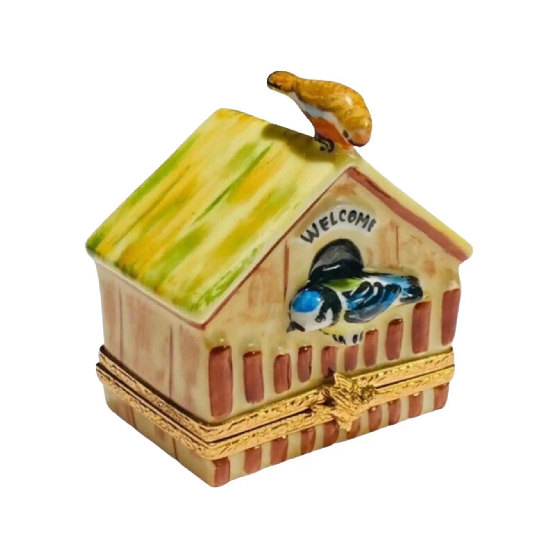 Birdhouse Porcelain Limoges Birds Garden French Trinket Box