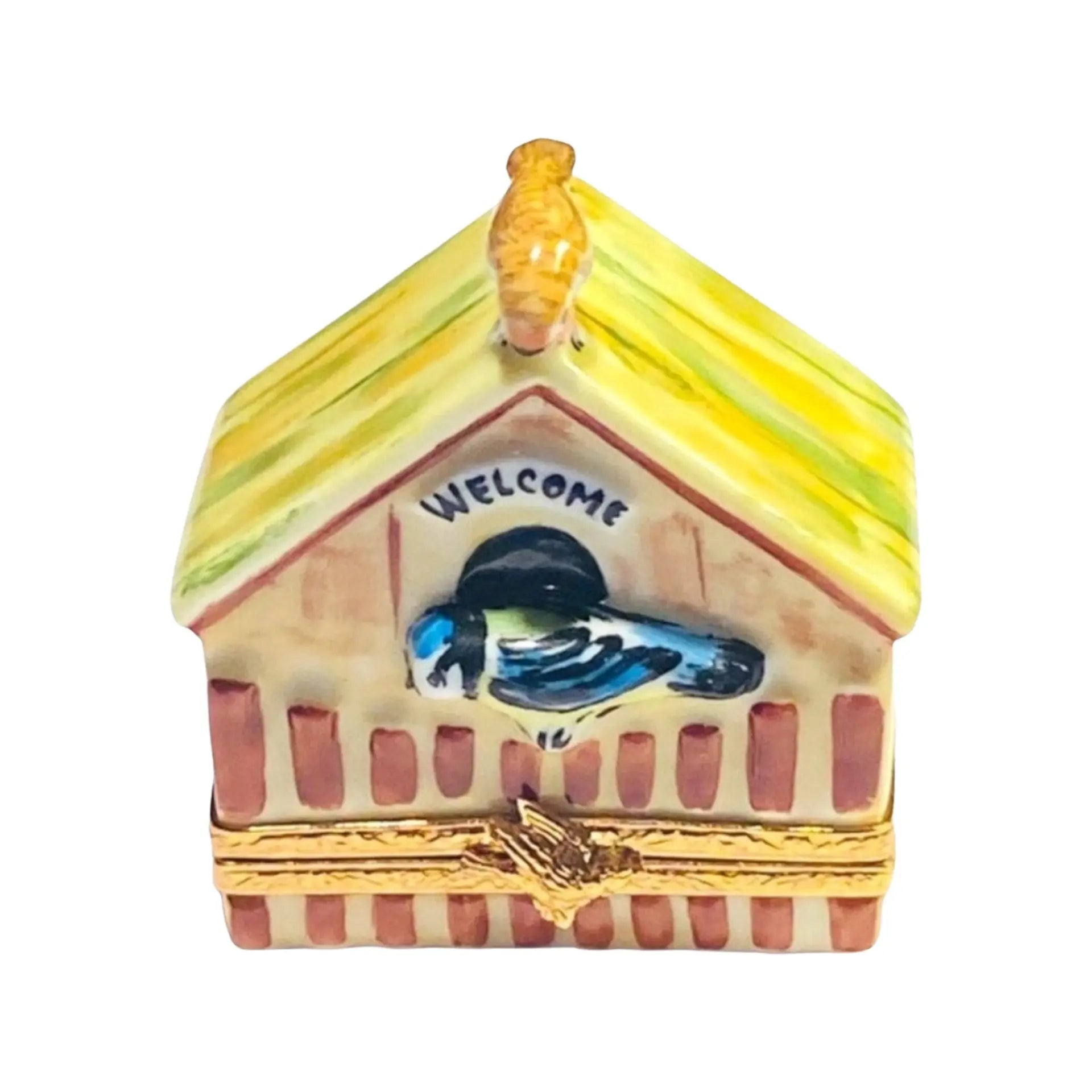 Birdhouse Porcelain Limoges Birds Garden French Trinket Box