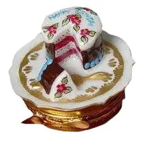 Birthday Cake: 39 Again! Porcelain Limoges Birthday French Trinket Box