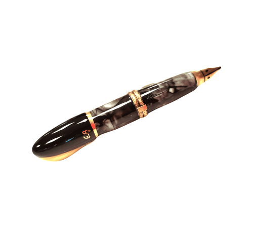 Black Fountain Pen Limoges Box Porcelain Limoges French Trinket Box