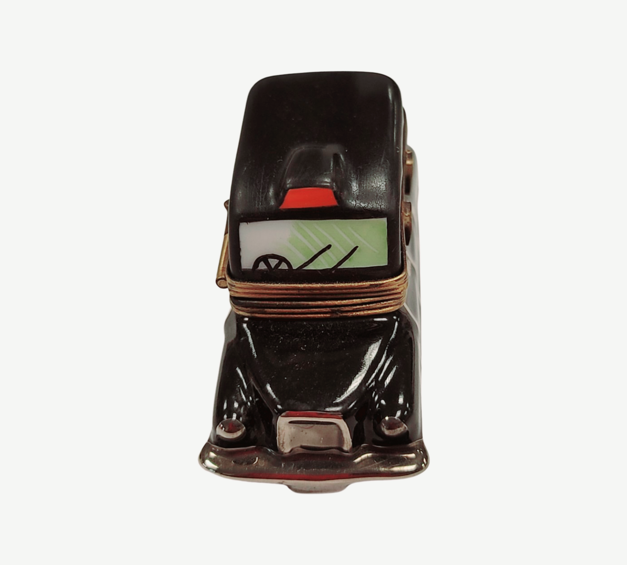 Black Taxi Limoges Box Porcelain Limoges vehicle French Trinket Box