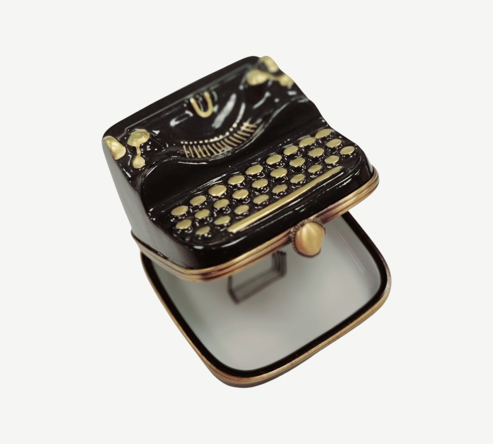 Black Typewriter Limoges Box Porcelain Limoges professional Limoges Box French Trinket Box