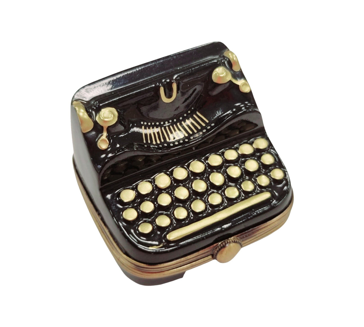 Type Writer Box Black Typewriter Limoges Box Gift for Collectors