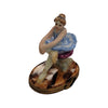 Blond Blue Ballerina Limoges Box Porcelain Limoges art dance French Trinket Box