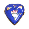 Blue Deco Heart Trinket Box Porcelain Limoges hearts LIMOGES BOXES heart love French Trinket Box