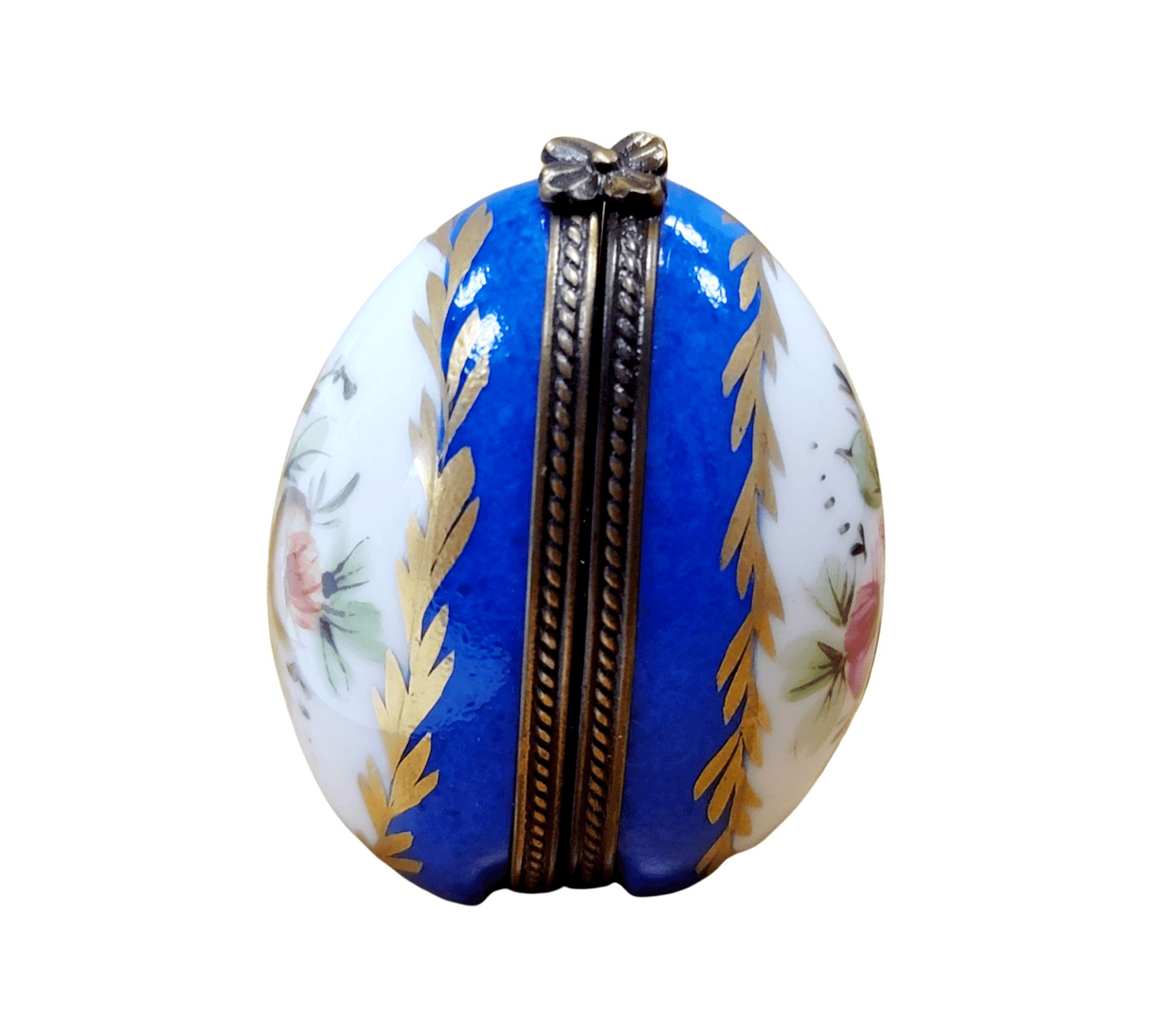 Blue Egg Porcelain Perfume Box Porcelain Limoges perfume egg French Trinket Box