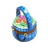 Blue Floral Elegance Box Porcelain Limoges Garden flowers limoges boxes French Trinket Box