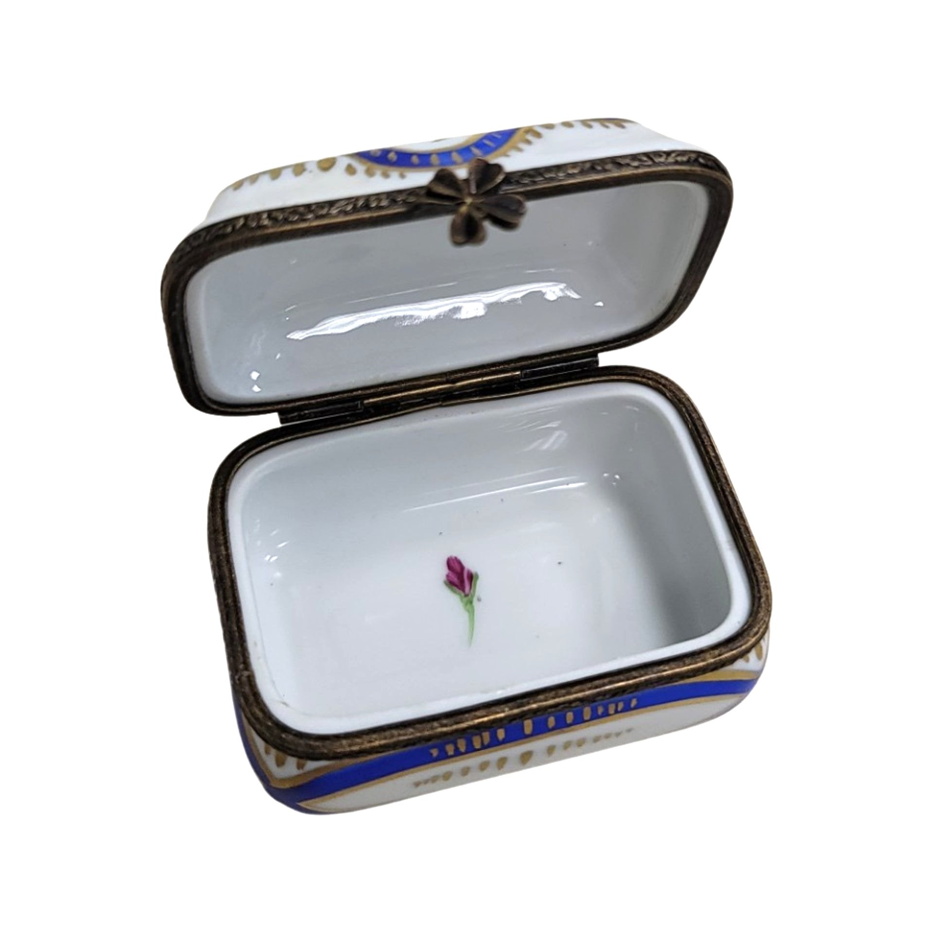 Blue Floral Limoges Box Porcelain Limoges LIMOGES BOXES traditional French Trinket Box