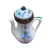 Blue Floral Limoges Teapot Porcelain Limoges China French Trinket Box