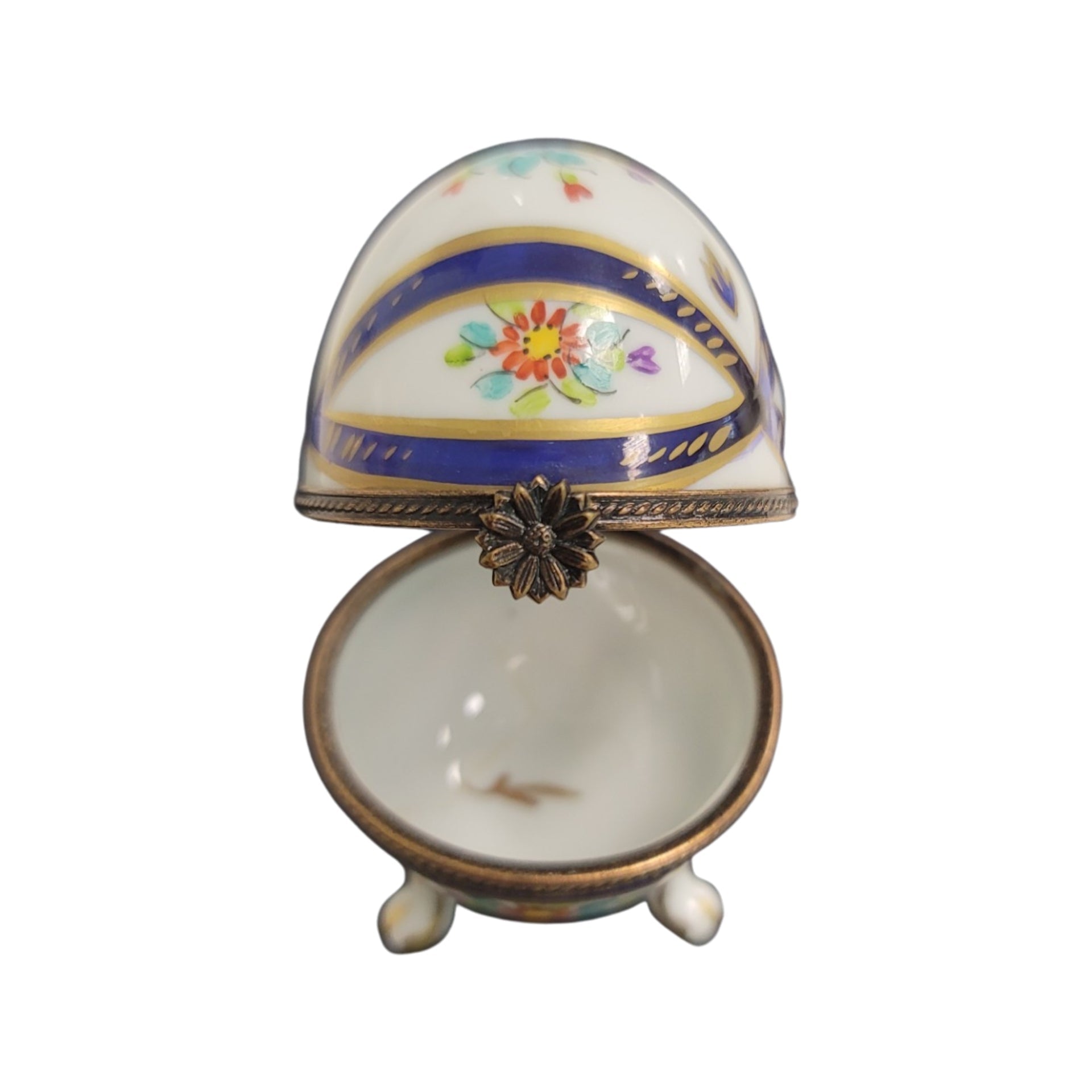 Blue Footed Limoges Trinket Egg Porcelain Limoges egg LIMOGES BOXES French Trinket Box