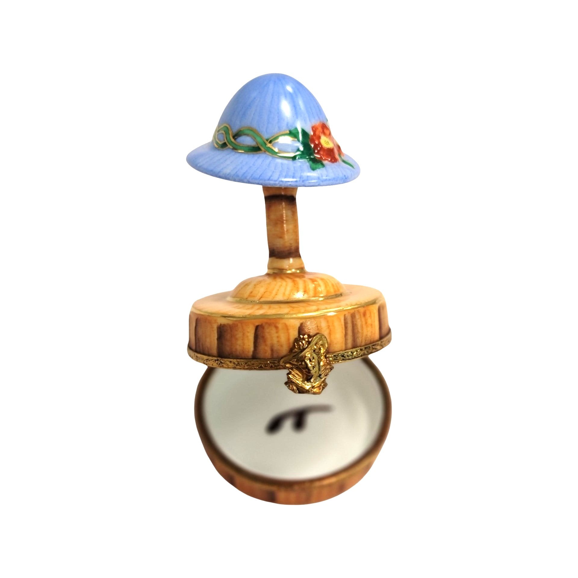 Blue Hat Limoges Box Figurine Porcelain Limoges Limoges Box Women hat fashion French Trinket Box