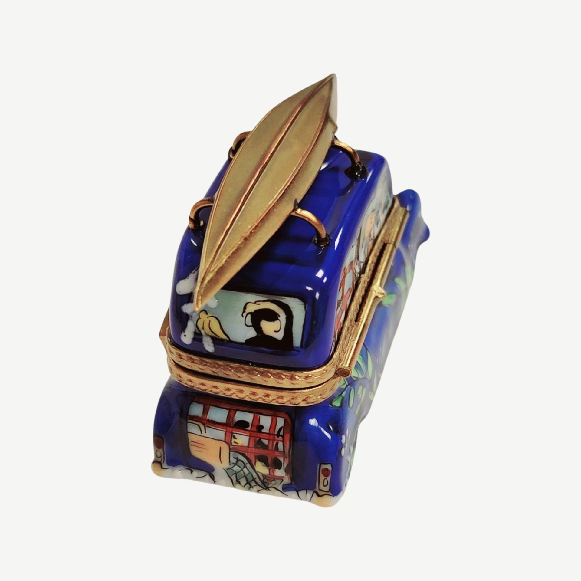 Blue Kayak Adventure Limoges Box Porcelain Limoges vehicle sports French Trinket Box